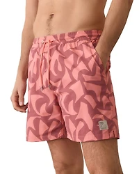 Printed Lined 6" Swim Shorts