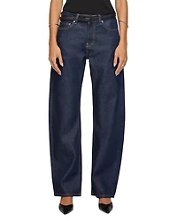 Alida High Rise Bowed Leg Jeans Havana Night