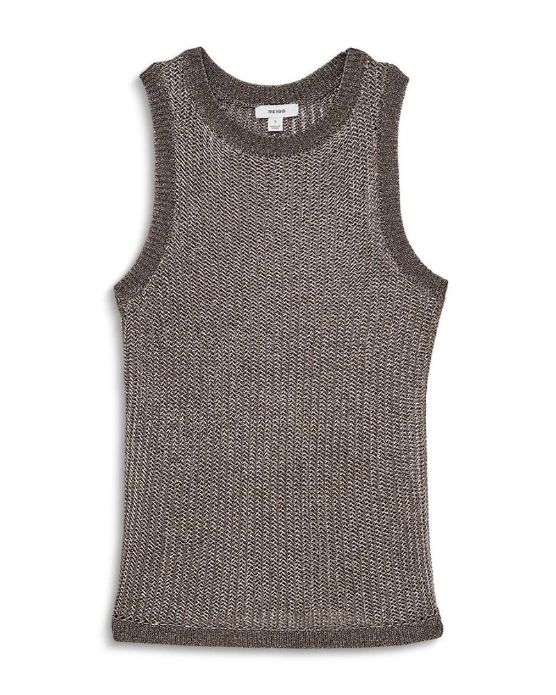 Tia Metallic Knit Top