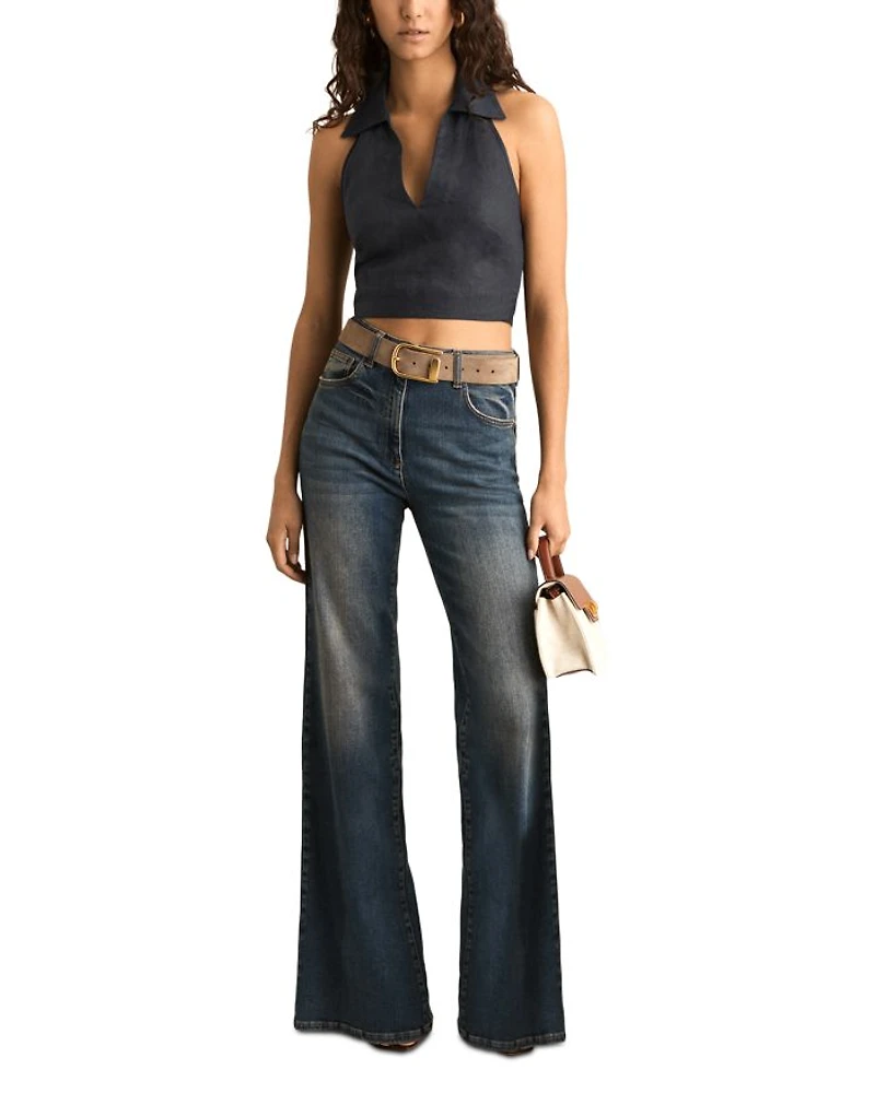 Cara Linen Halter Neck Top