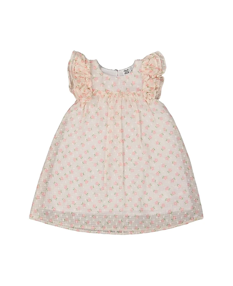 Deux par Deux Girls' Printed Dress with Frills - Big Kid