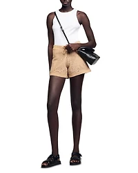 Strass Open Knit Shorts