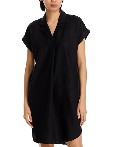 Eileen Fisher Linen Notch Collar Dress
