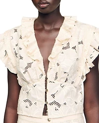 Embroidered Crop Top