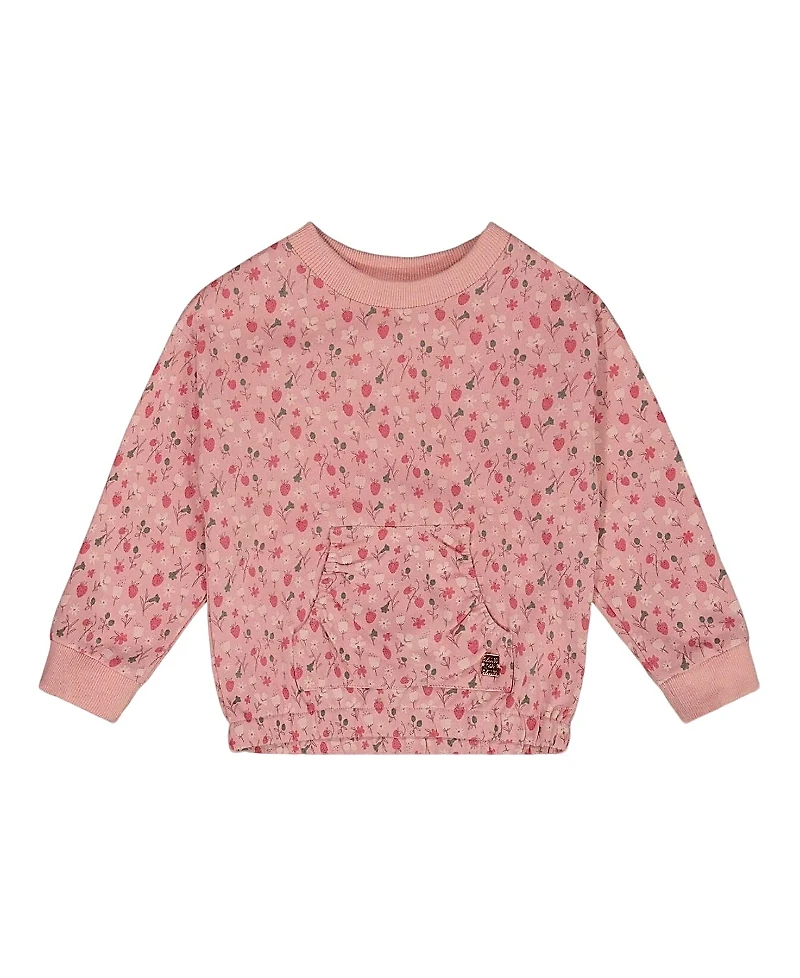 Deux par Deux Girls' Printed French Terry Sweatshirt - Little Kid