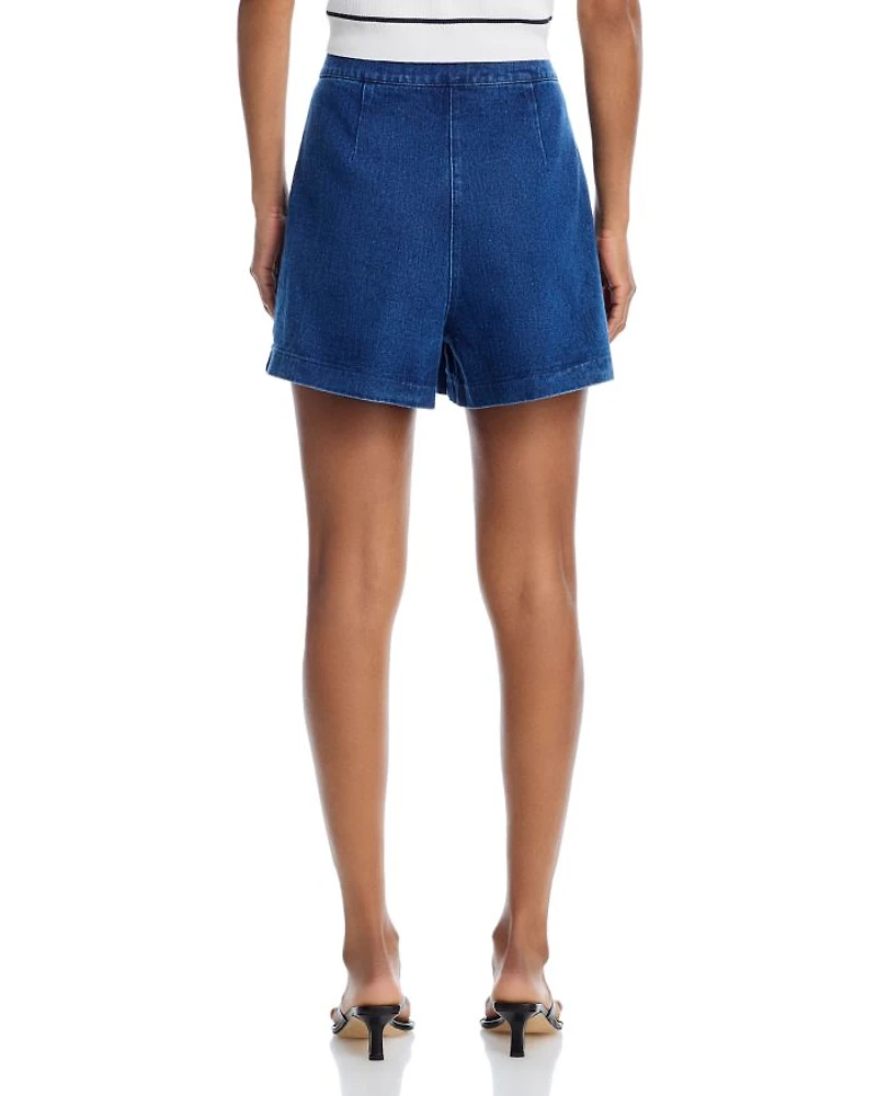 Denim Tab Waist Shorts