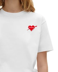 Graphic Heart Print Tee