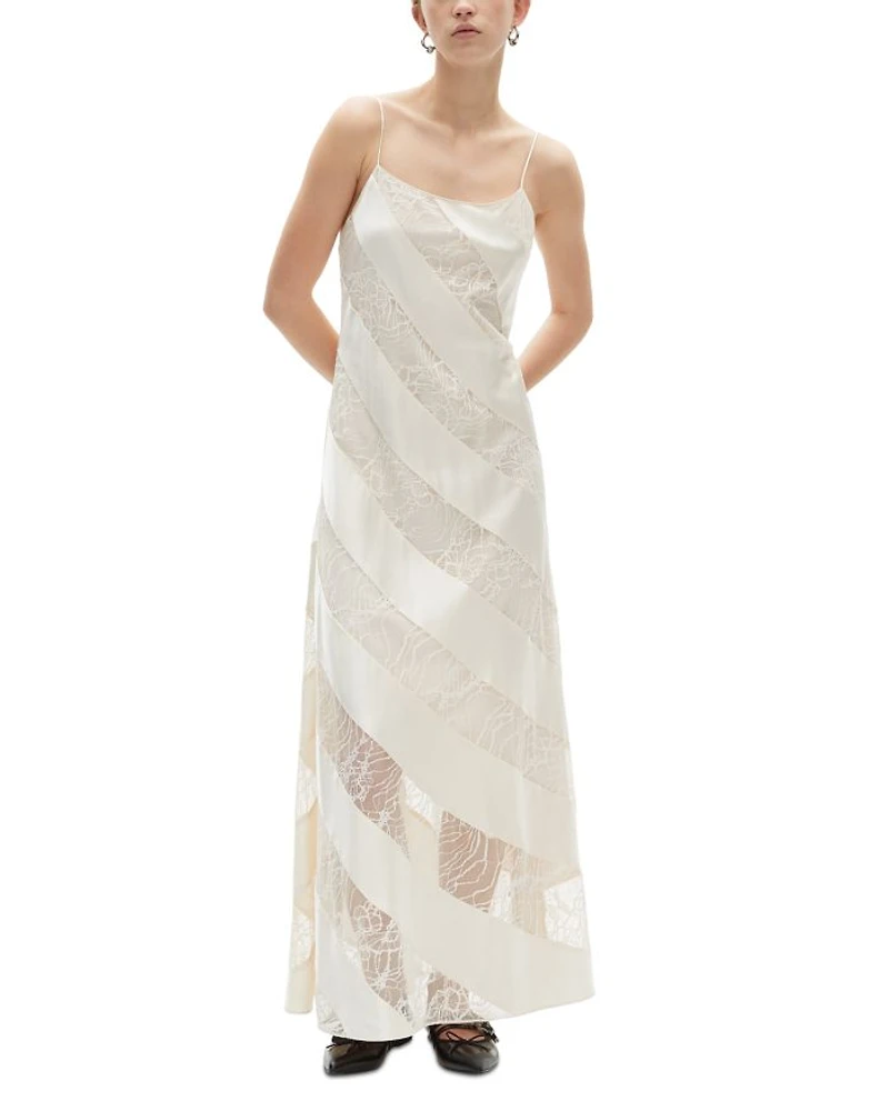 Lace Trim Maxi Dress