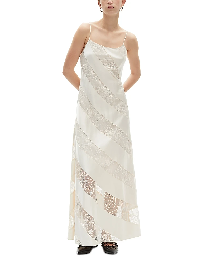 The Kooples Lace Trim Maxi Dress