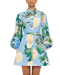 Leo Lin Luminous Linen Blend Mini Dress