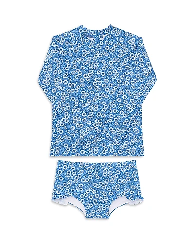 Minnow Girls' Rash Guard & Swim Shorts Swimsuit Set - Baby, Little Kid, Big Kid