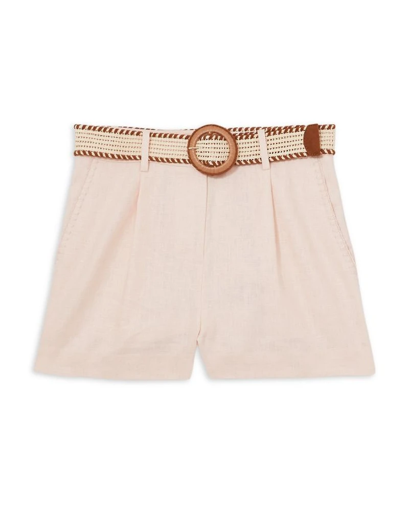 Beau Linen Belted Shorts