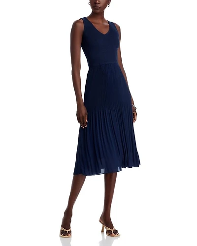 Pleated Midi Dress