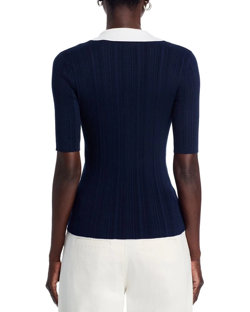 Contrast Collar Sweater