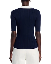 Contrast Collar Sweater