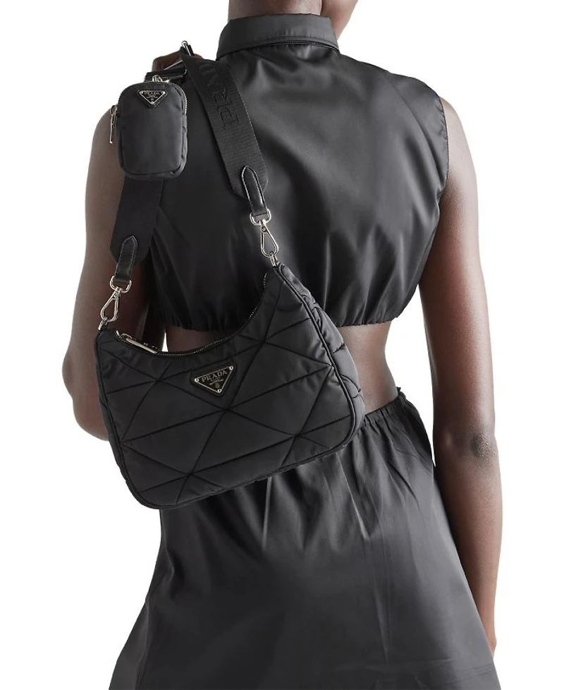 Padded Re-Nylon Shoulder Bag