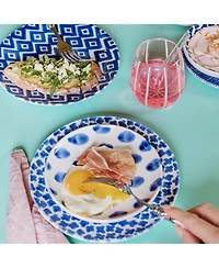Santorini Flower Dinner Plate