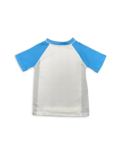 Mish Mish Boys' Short Sleeve Rash Guard Color Block Tee - Little Kid