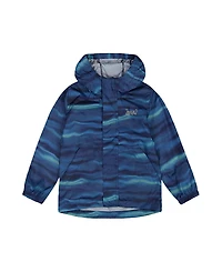 Deux par Deux Boys' Printed Wave Packable Windbreaker - Little Kid