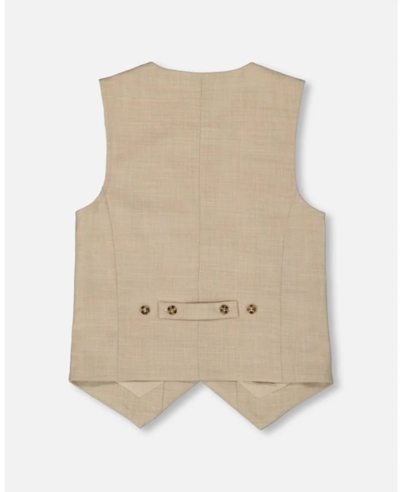 Boys' Sleeveless Vest Light Taupe - Little Kid