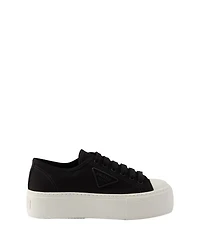 Women's Laced Fabric Sneakers
