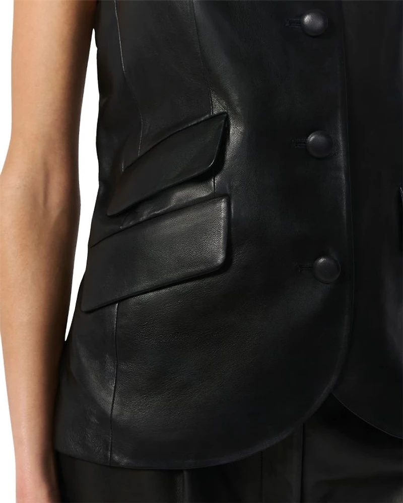 Slade Crewneck Leather Vest