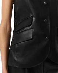 Slade Crewneck Leather Vest