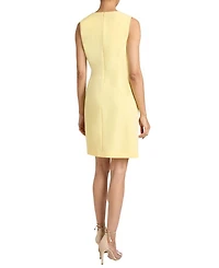 TILLY Sleeveless Faux Wrap Dress Techno Crepe
