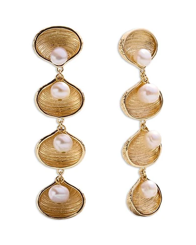 Margaret Shell & Cultured Freshwater Pearl Statement Earrings