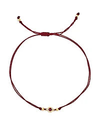 Zoe Chicco 14K Yellow Gold Floating Ruby Solitaire Cord Slider Bracelet