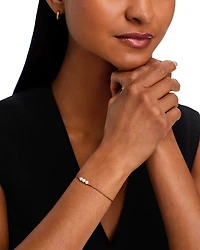 14K Yellow Gold Cultured Freshwater Pearl Trio Cord Slider Bracelet