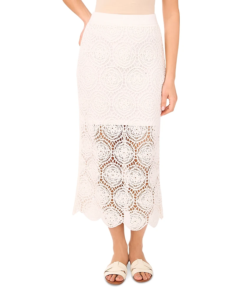 1.state Crochet Midi Skirt