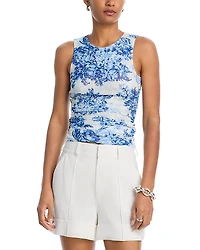 Cinq a Sept Coastal Bouquet Dasha Top