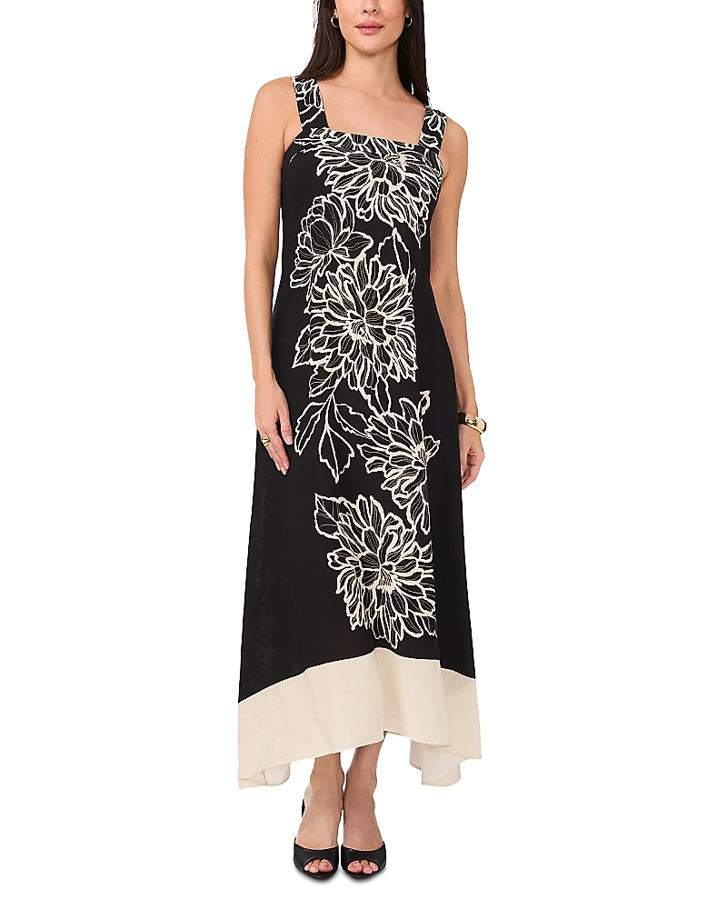 Vince Camuto Square Neck Maxi Dress