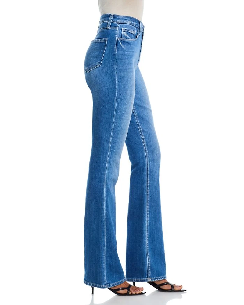 Selma Mid Rise Baby Boot Jeans Rosales