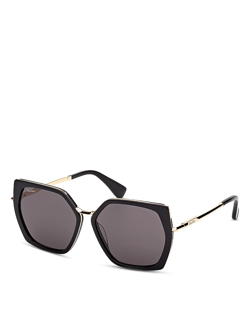 Max Mara Miller Geometric Sunglasses, 56mm