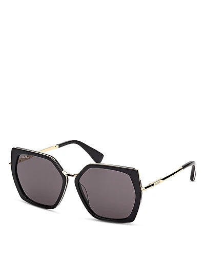 Max Mara Miller Geometric Sunglasses, 56mm