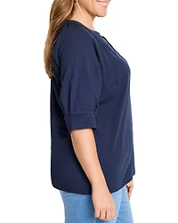 Crinkle Knit Café Top