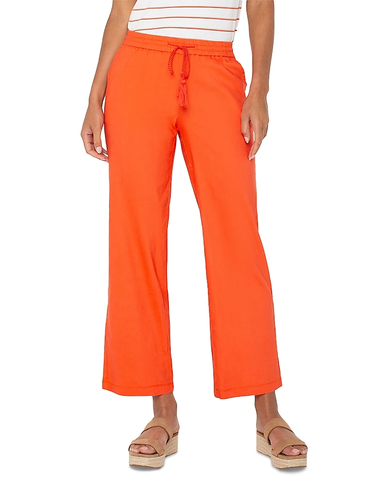 Liverpool Los Angeles Drawstring Wide Leg Pants