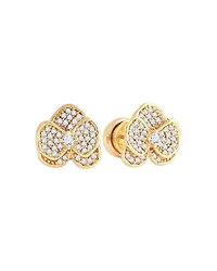 Anabel Aram Pave Orchid Stud Earrings