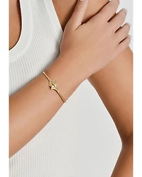Pavé Ginkgo Leaves Cuff Bracelet
