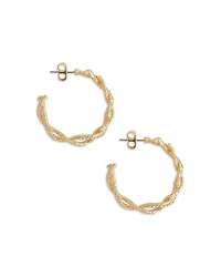 Pavé Coral Hoop Earrings