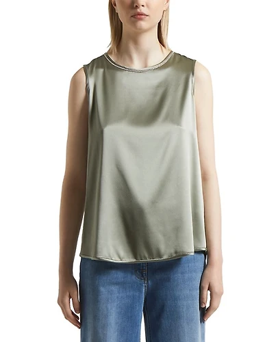 Silk Blend Round Neck Camisole