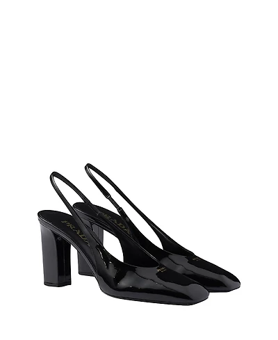 Prada Women's Patent Leather Slingback Pumps