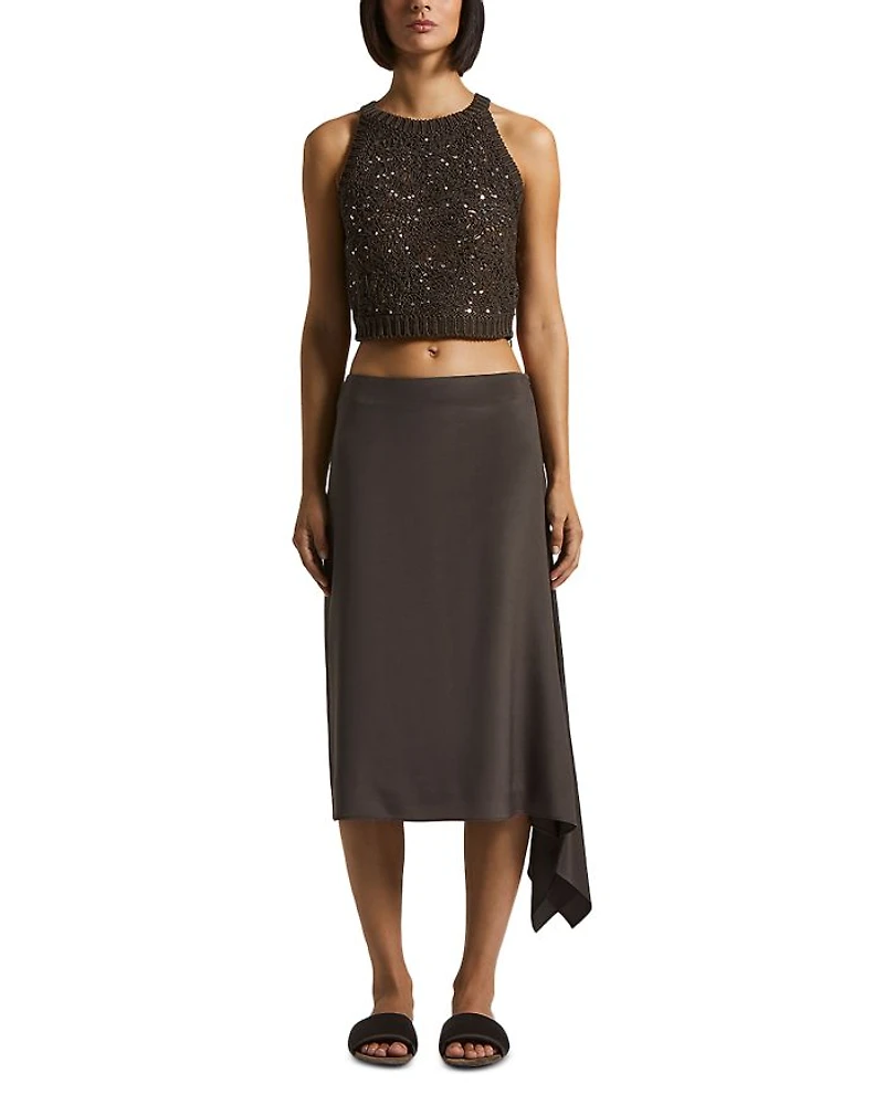 Sequin Knitted Crop Top