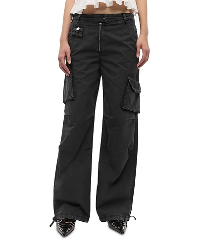 Ganni Washed Cotton Twill Pants