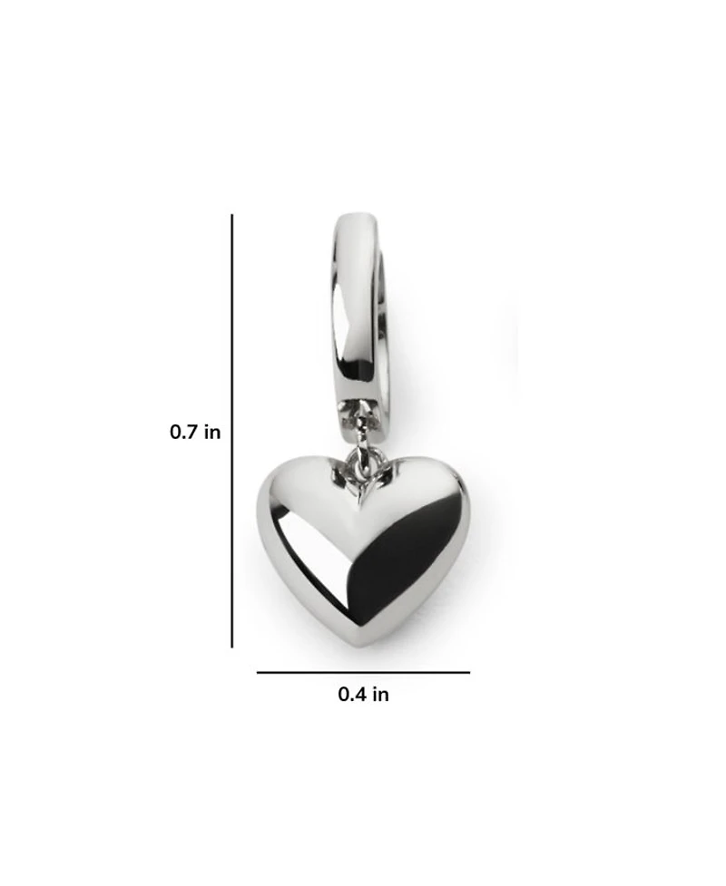 Jessica Puffed Heart Hoops