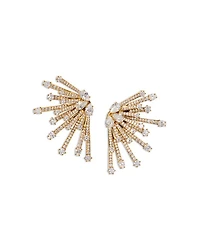 Cubic Zirconia Starlet Jacket Earrings in Gold Tone