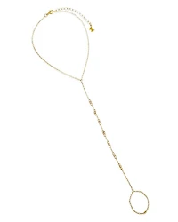 Cubic Zirconia Multi Embedded Bezel Hand Chain