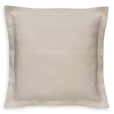 Dea Luxury Linens Villa Seta Cotton-Silk Matelasse Euro Sham